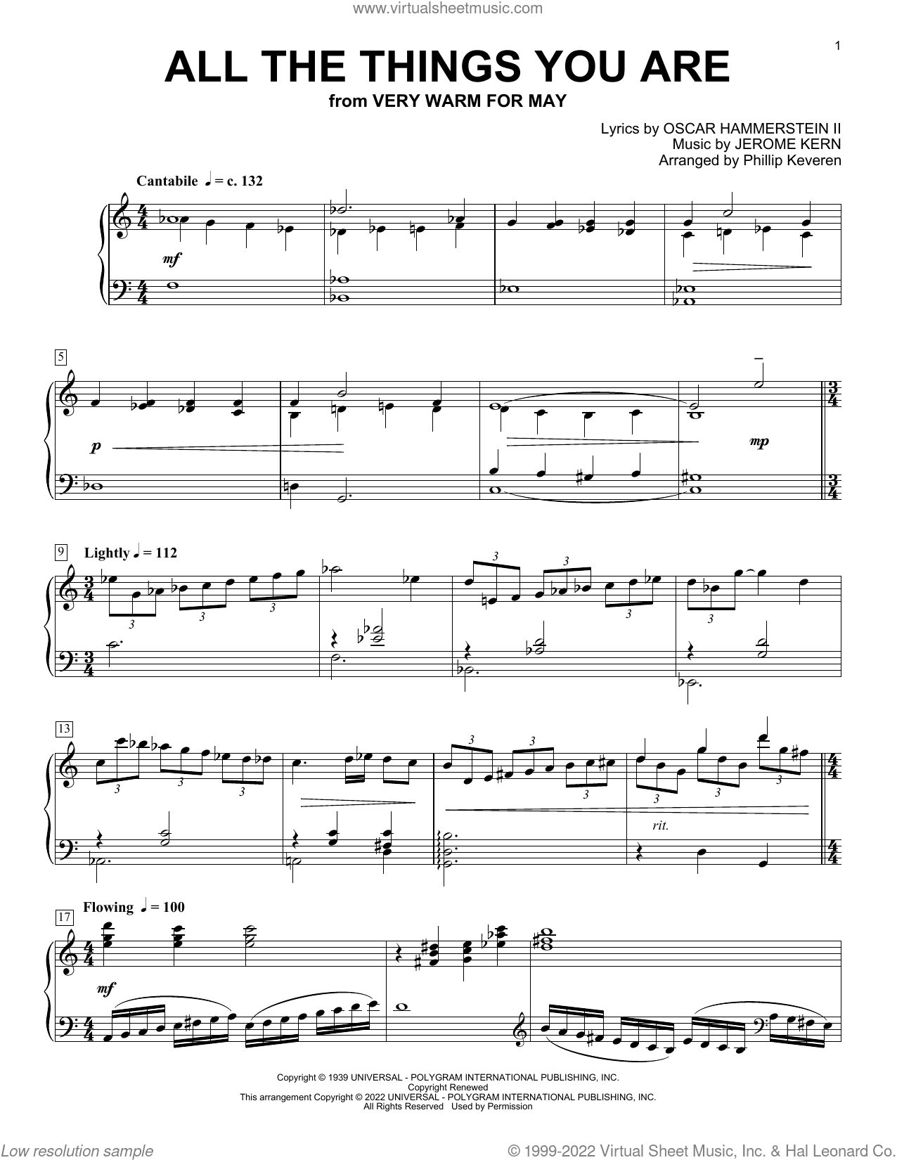 All The Things You Are (arr. Phillip Keveren)