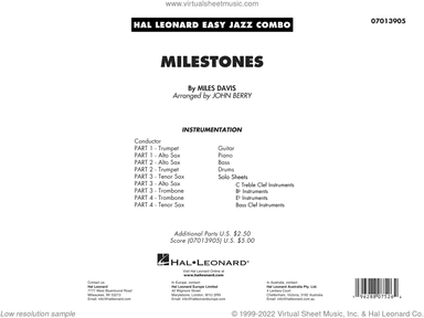 Milestones (arr. John Berry) (COMPLETE)