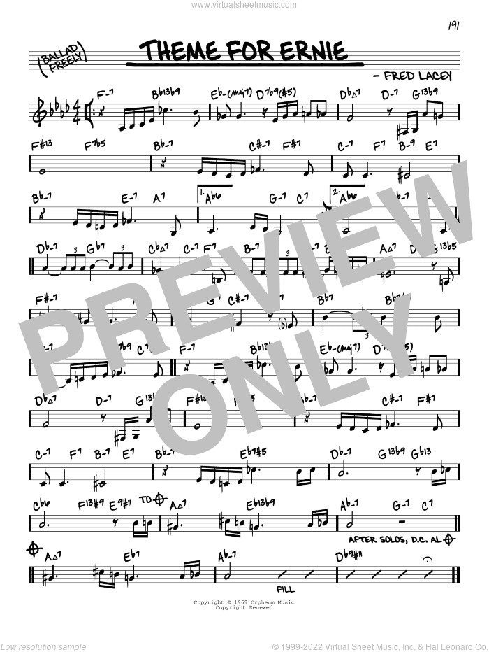 Theme For Ernie (arr. David Hazeltine)