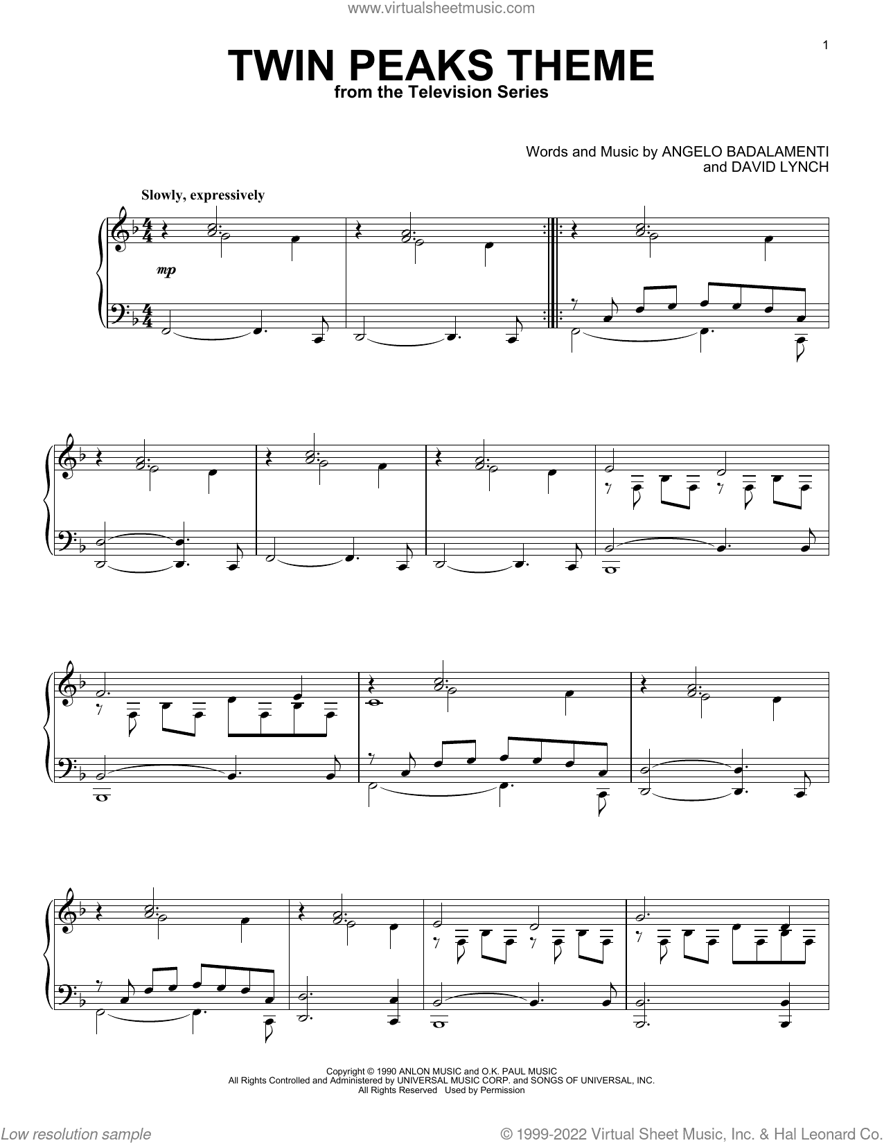 Twin Peaks Theme