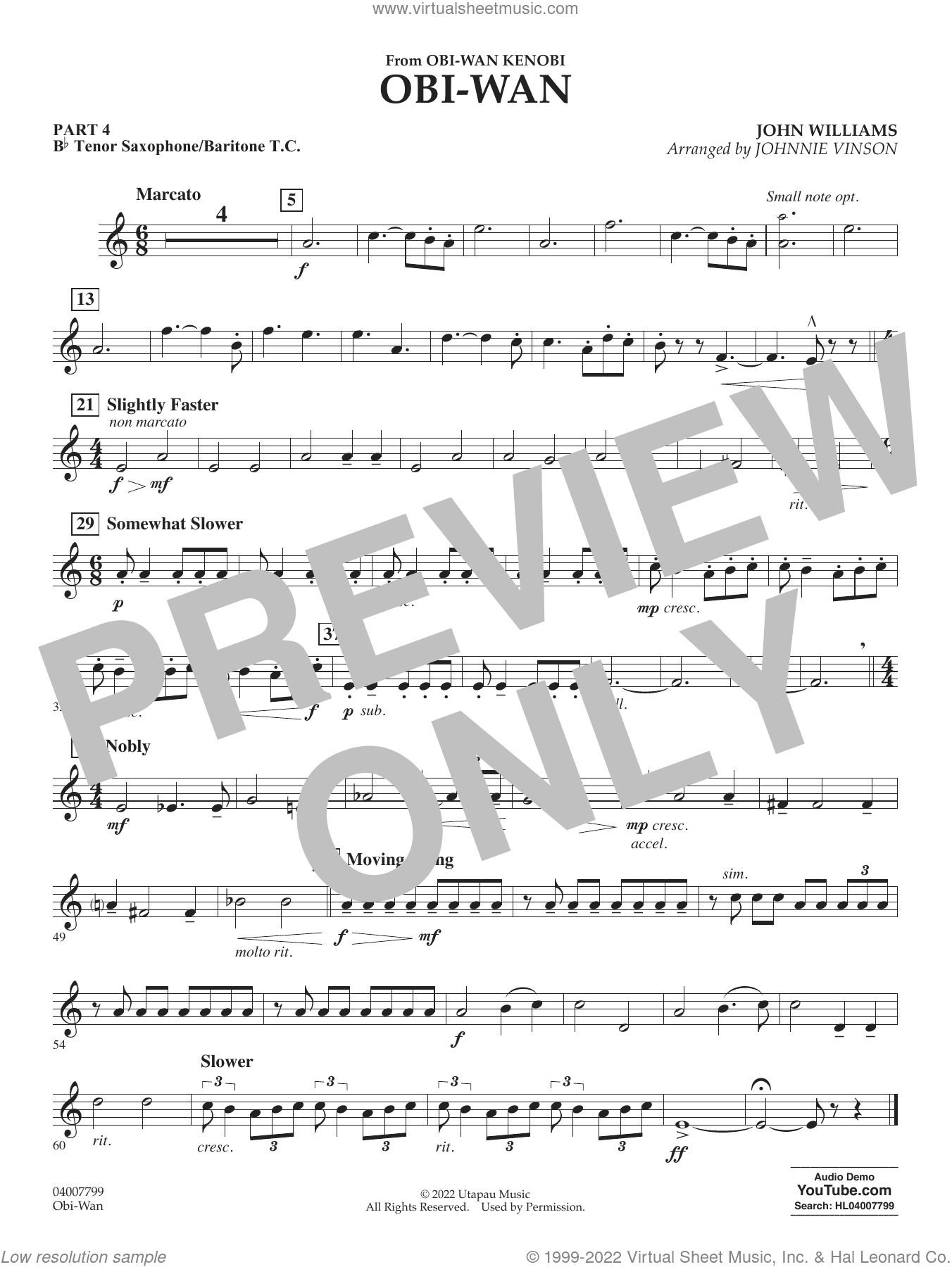 Obi-Wan (arr. Johnnie Vinson)