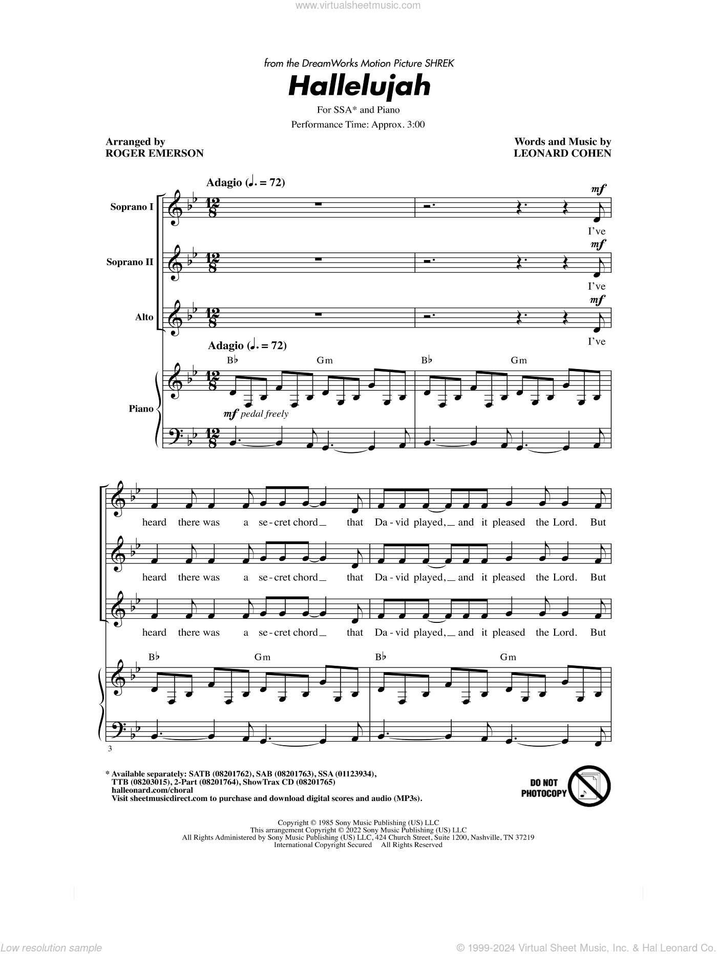 Hallelujah (arr. Roger Emerson)