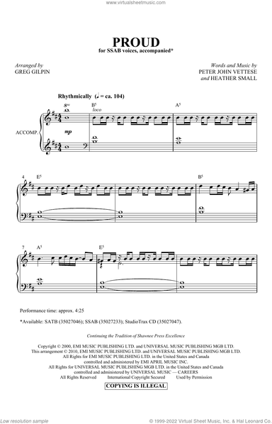 Proud (arr. Greg Gilpin)