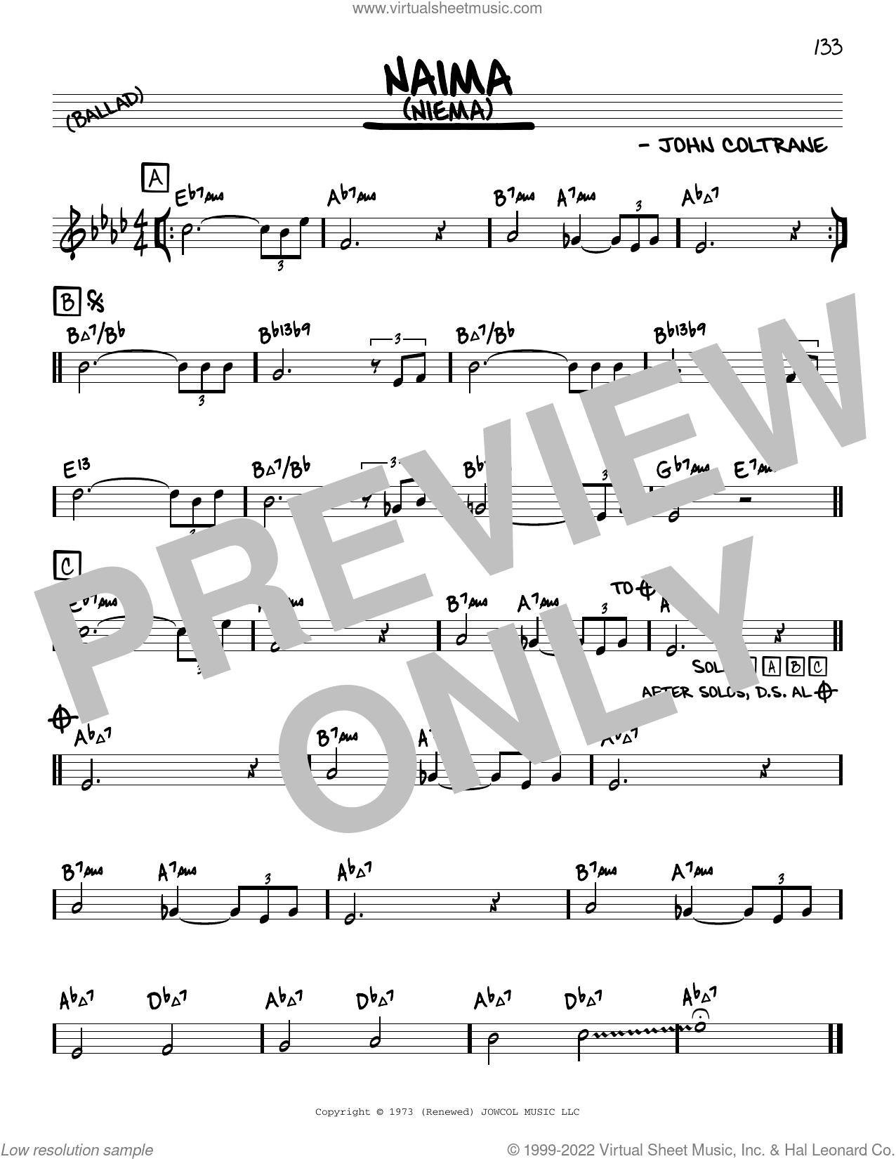 Naima (Niema) (arr. David Hazeltine)