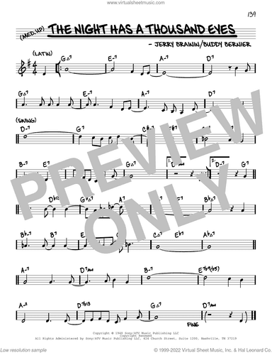 The Night Has A Thousand Eyes (arr. David Hazeltine)