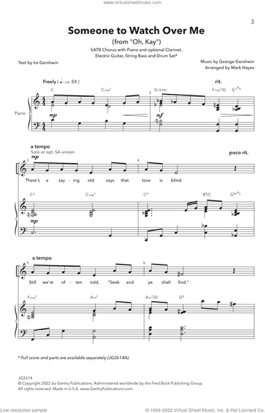 Someone to Watch Over Me (arr. Mark Hayes)