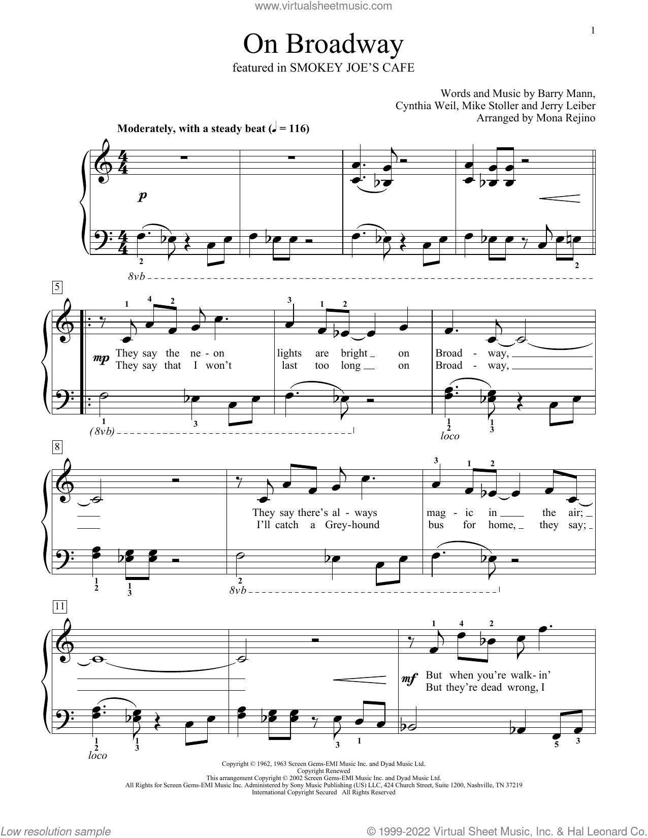 On Broadway (from Smokey Joe's Cafe) (arr. Mona Rejino)