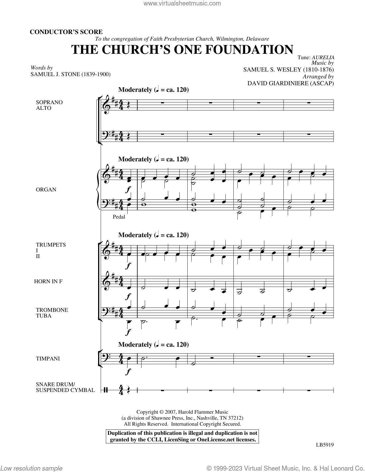 The Church's One Foundation (arr. David Giardiniere)