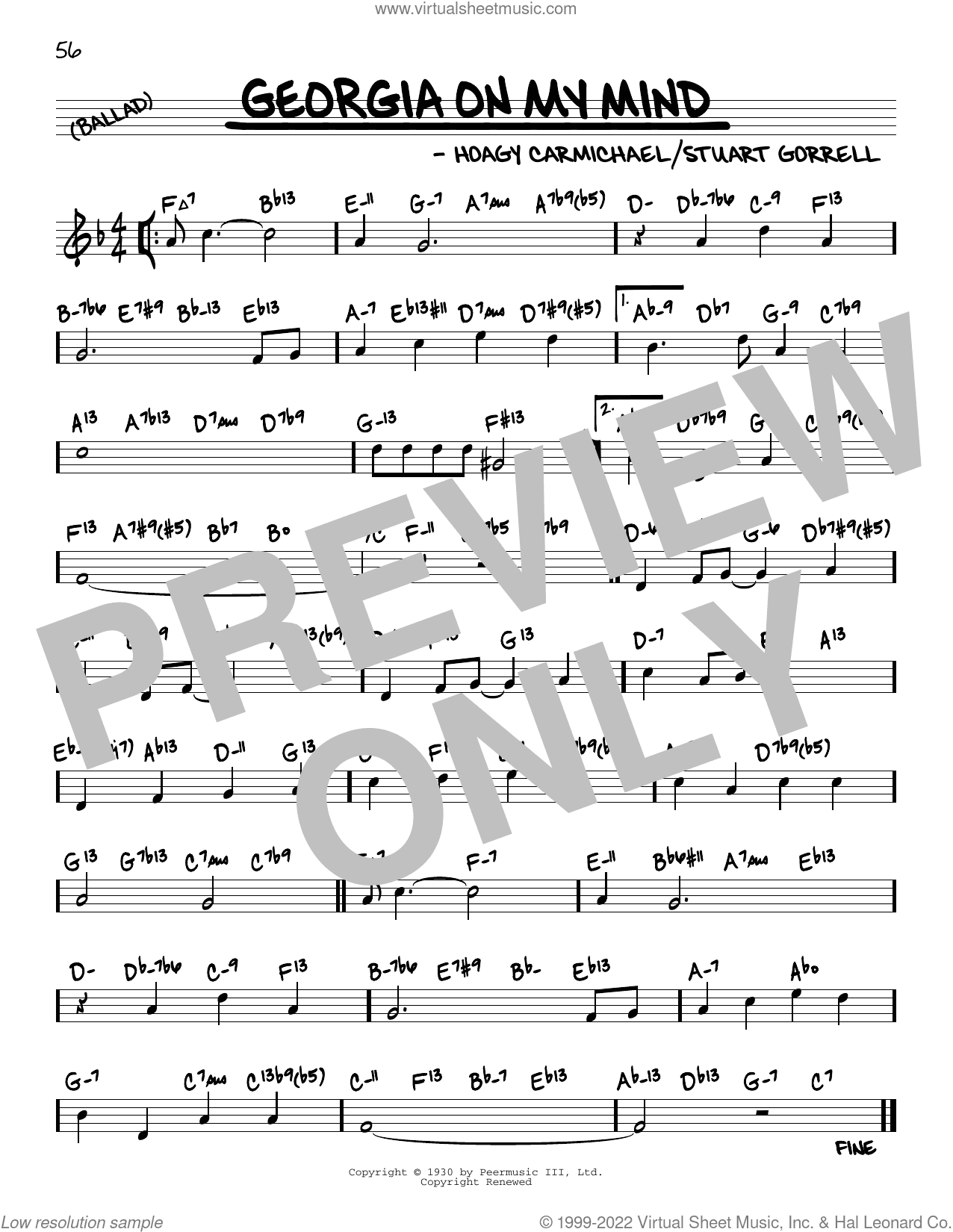 Georgia On My Mind (arr. David Hazeltine)