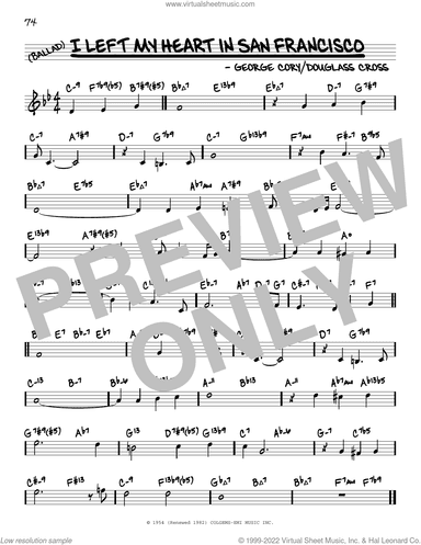 I Left My Heart In San Francisco (arr. David Hazeltine)