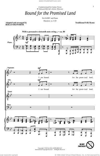 Bound For The Promised Land (arr. Rollo Dilworth)