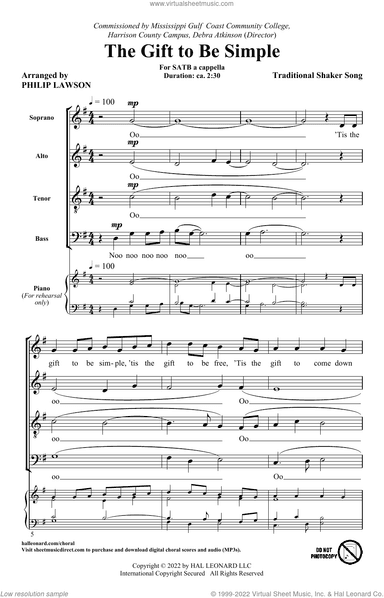 The Gift To Be Simple (arr. Philip Lawson)