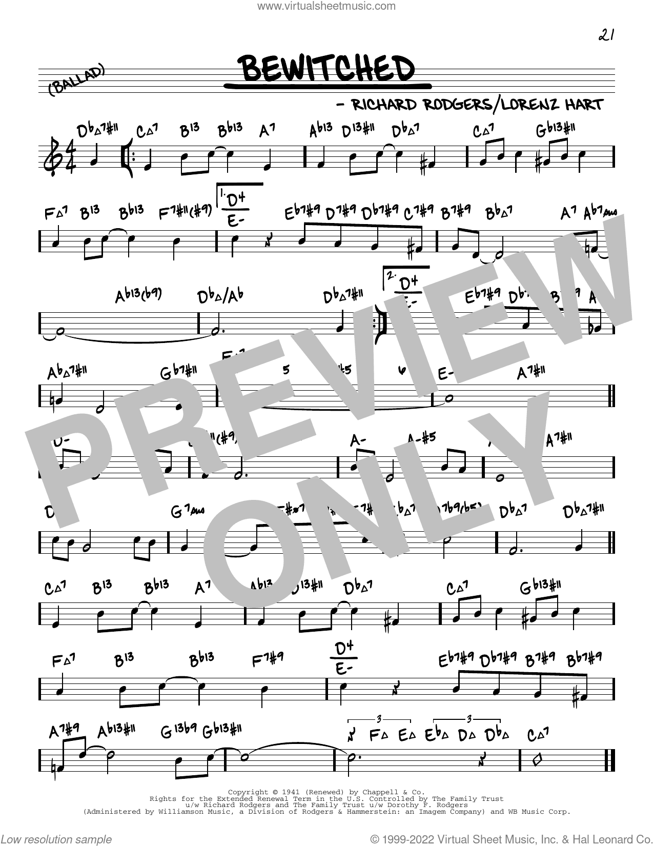Bewitched (arr. David Hazeltine)