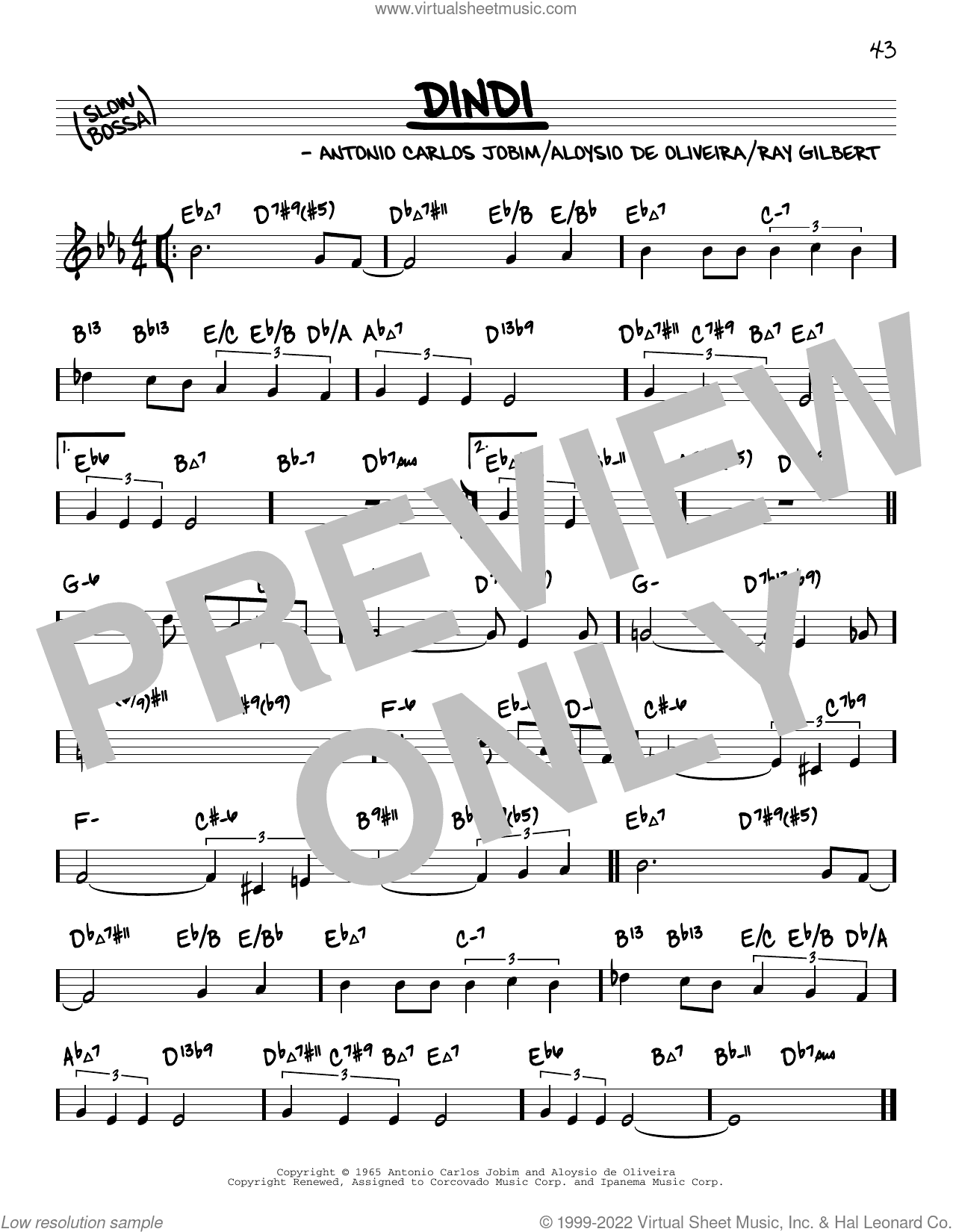 Dindi (arr. David Hazeltine)