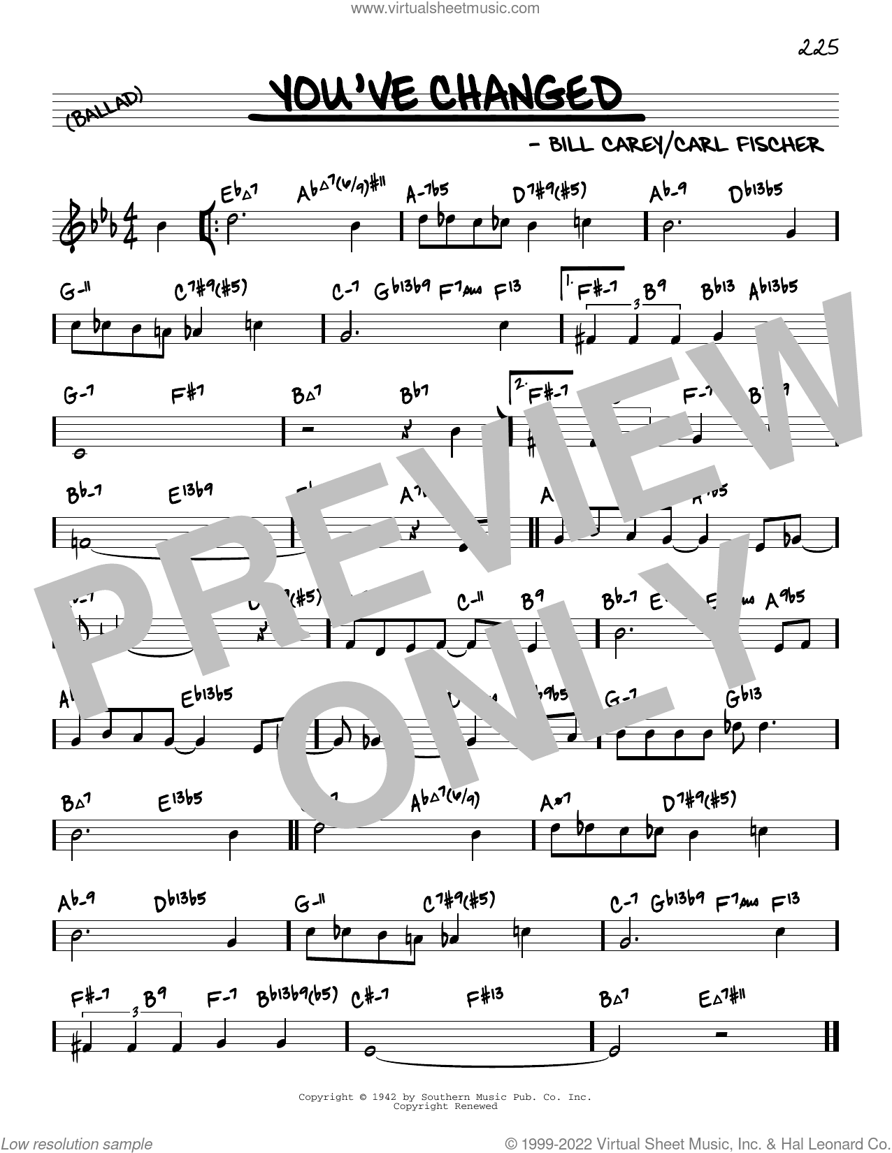 You've Changed (arr. David Hazeltine)