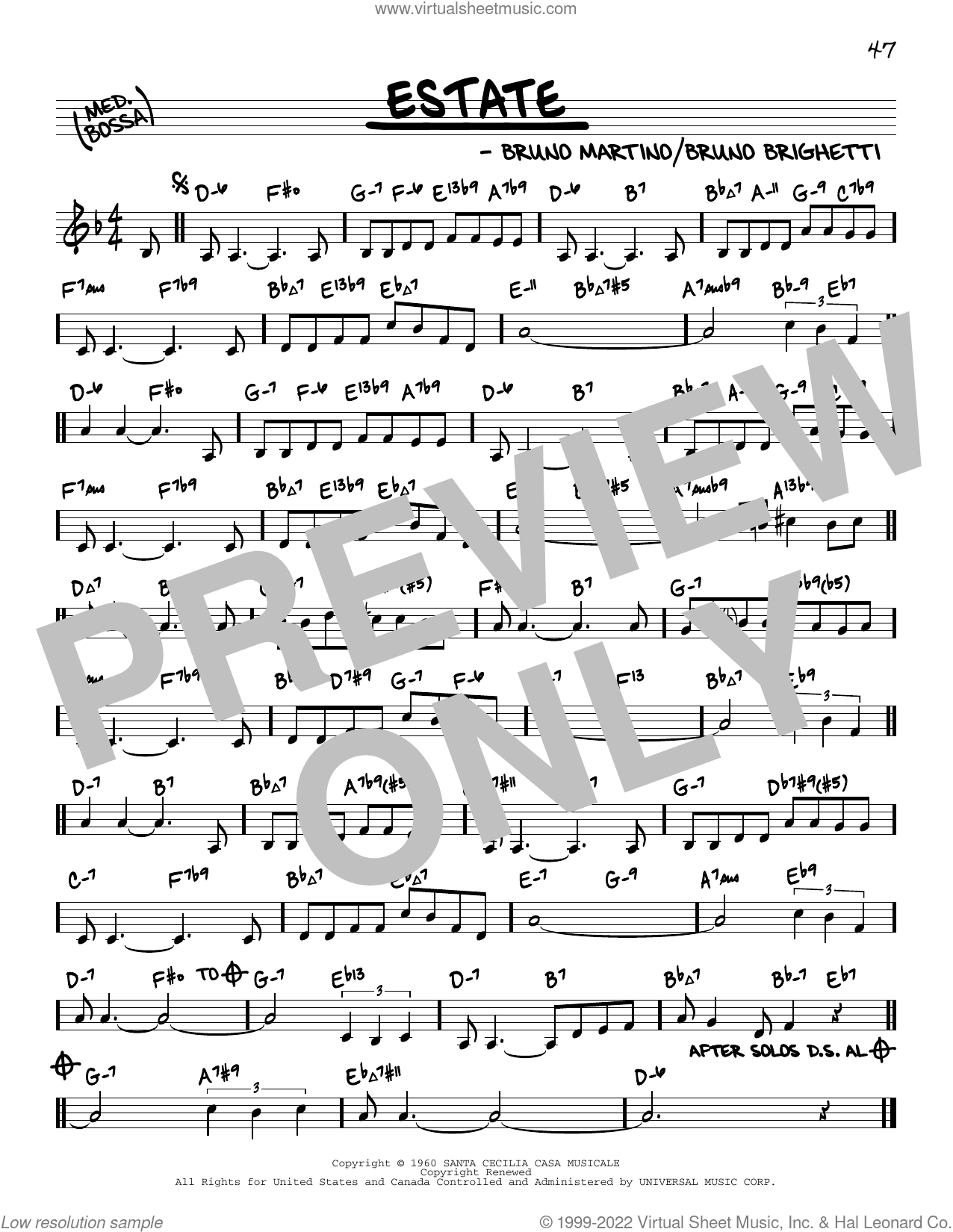 Estate (arr. David Hazeltine)