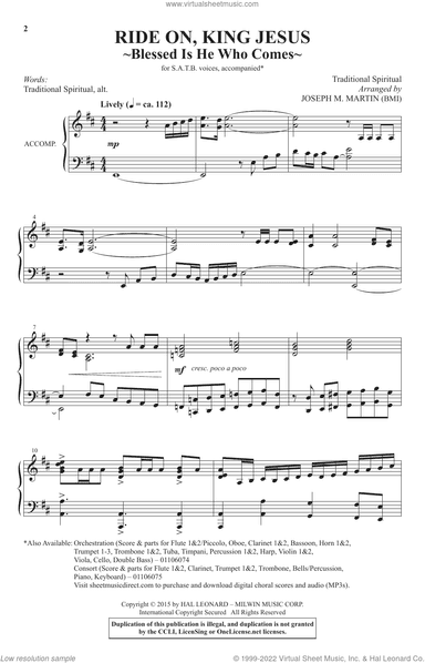 Ride On, King Jesus (arr. Joseph M. Martin)