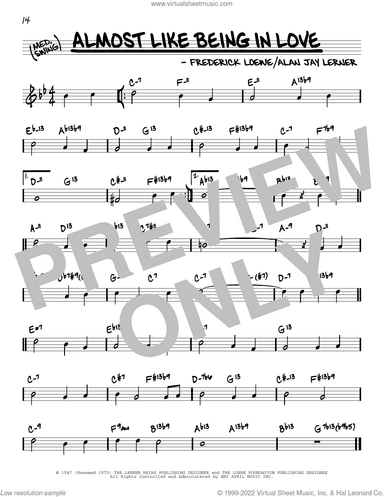 Almost Like Being In Love (arr. David Hazeltine)