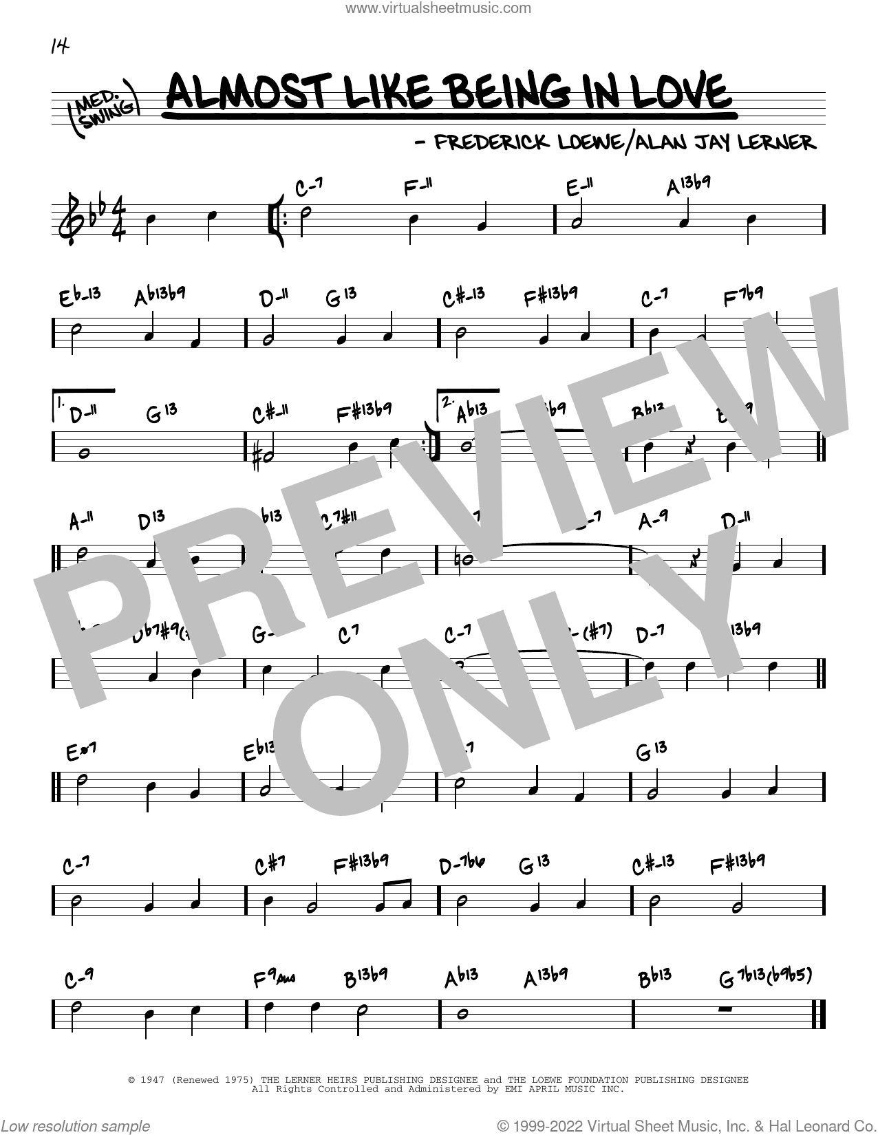 Almost Like Being In Love (arr. David Hazeltine)