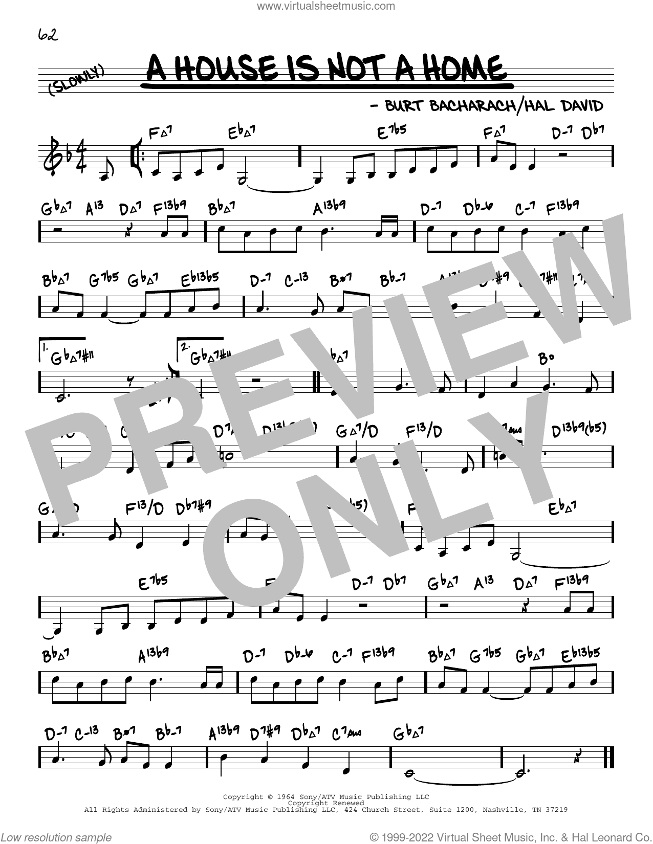 A House Is Not A Home (arr. David Hazeltine)