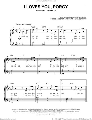 I Loves You, Porgy (from Porgy And Bess)