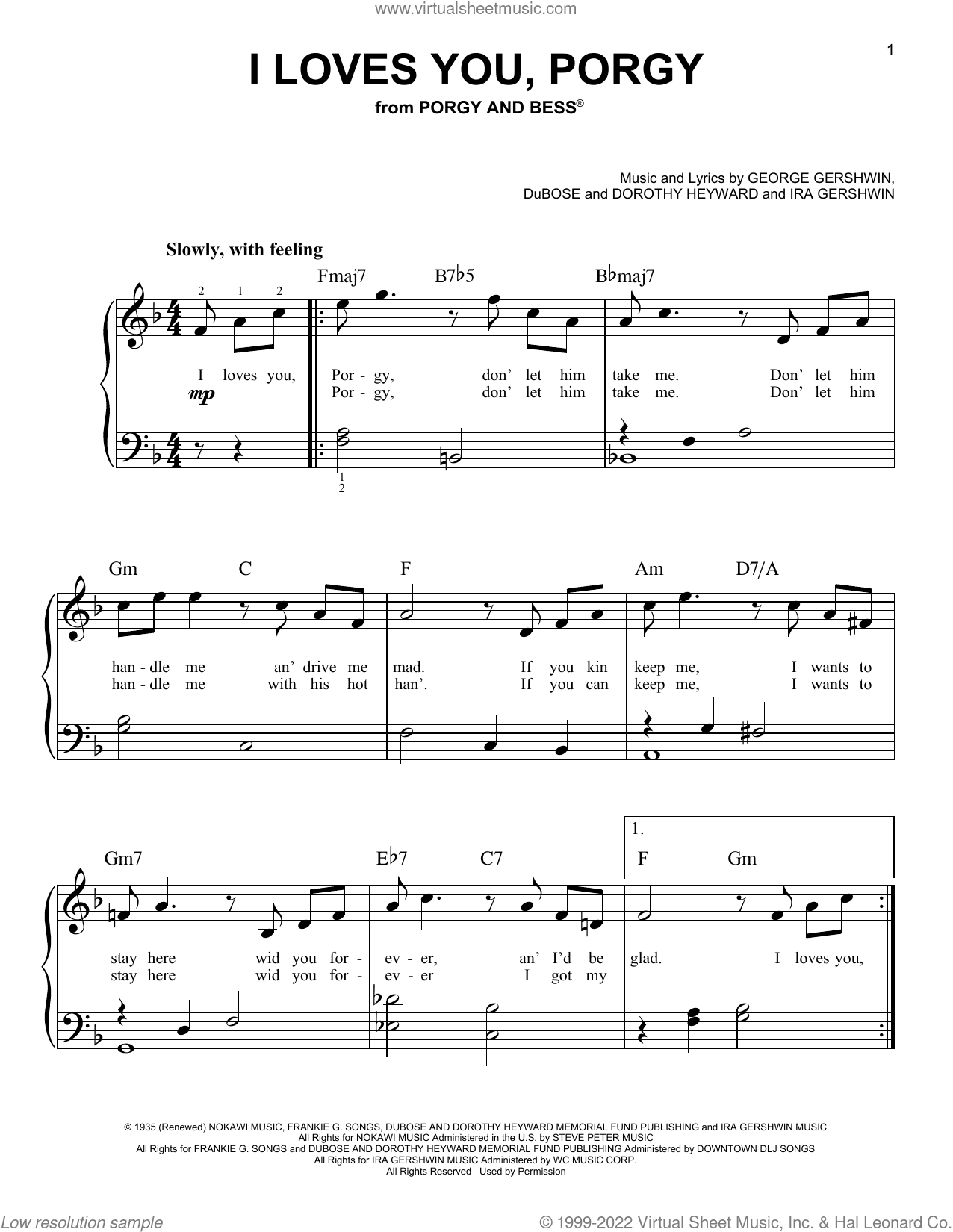 I Loves You, Porgy (from Porgy And Bess)