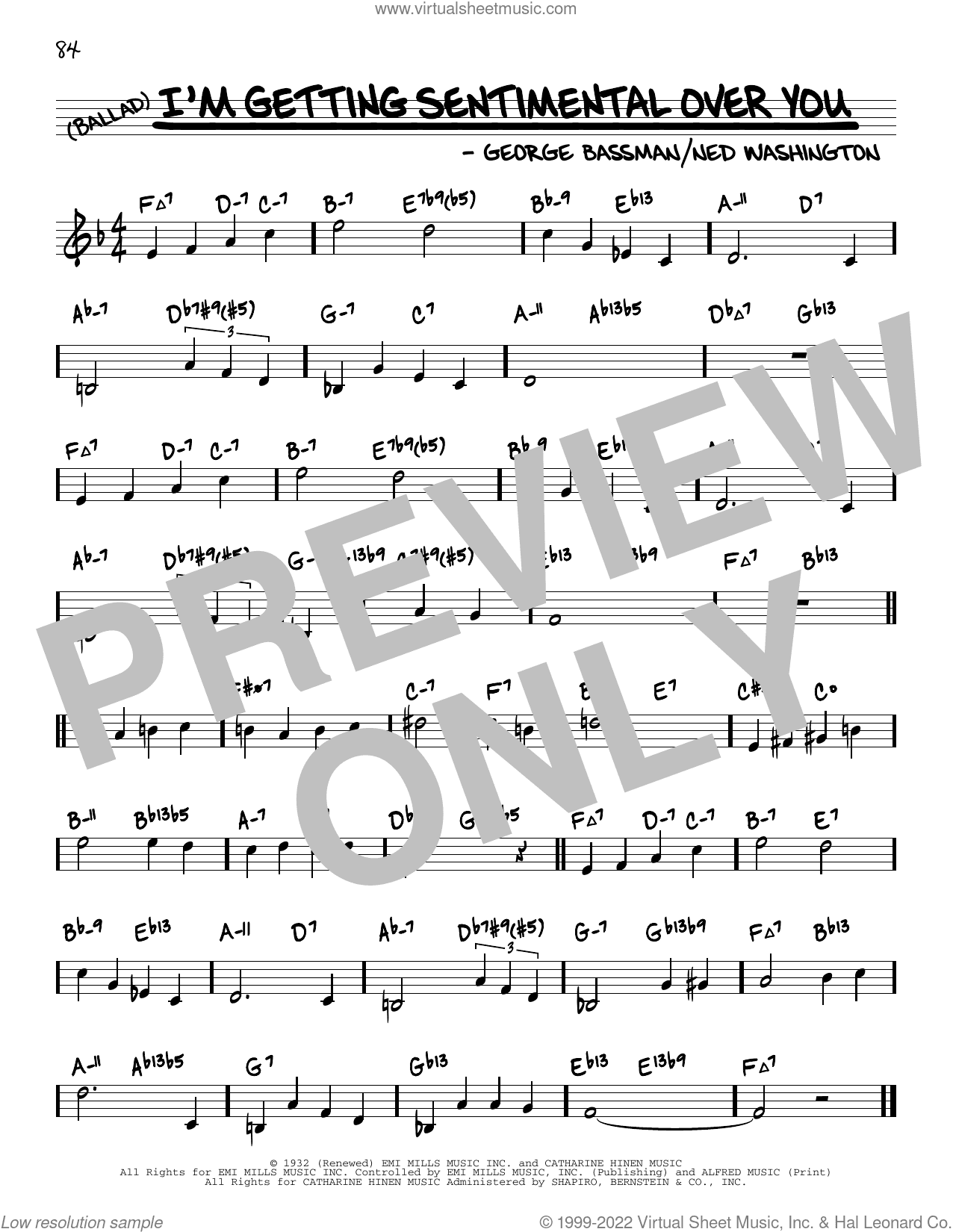 I'm Getting Sentimental Over You (arr. David Hazeltine)