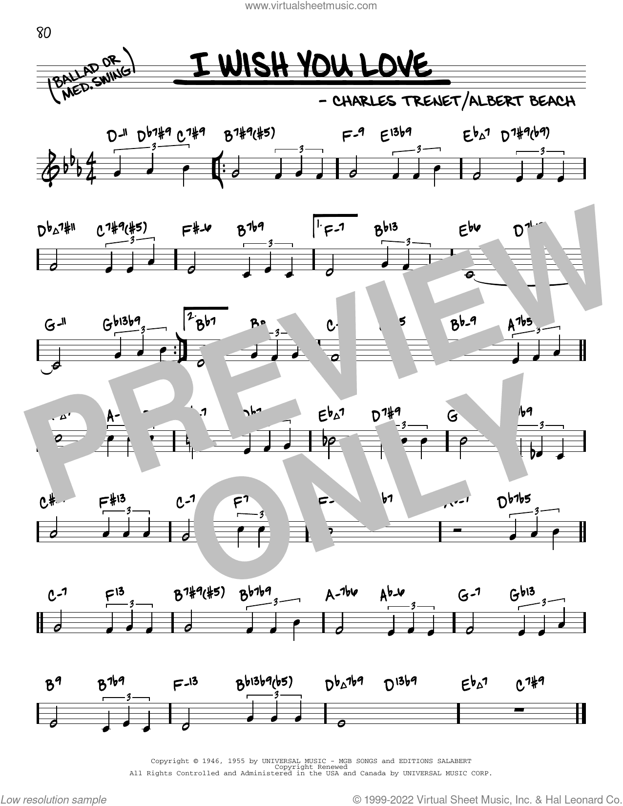 I Wish You Love (arr. David Hazeltine)