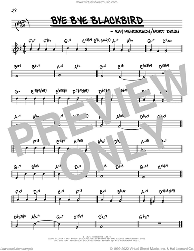 Bye Bye Blackbird (arr. David Hazeltine)