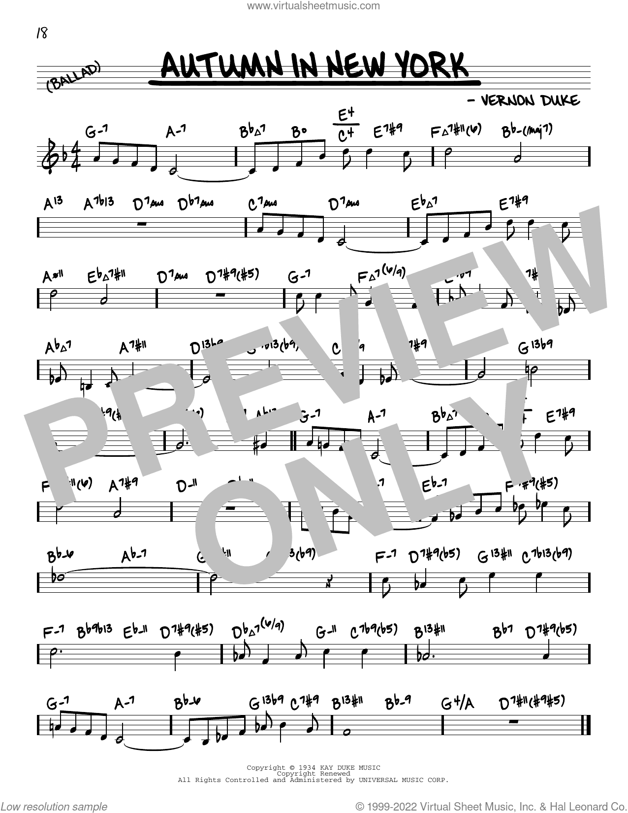 Autumn In New York (arr. David Hazeltine)