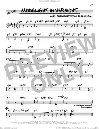 Moonlight In Vermont (arr. David Hazeltine)