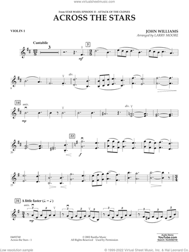Across The Stars (from Star Wars: Attack of the Clones) (arr. Moore)