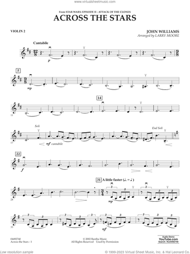 Across The Stars (from Star Wars: Attack of the Clones) (arr. Moore)