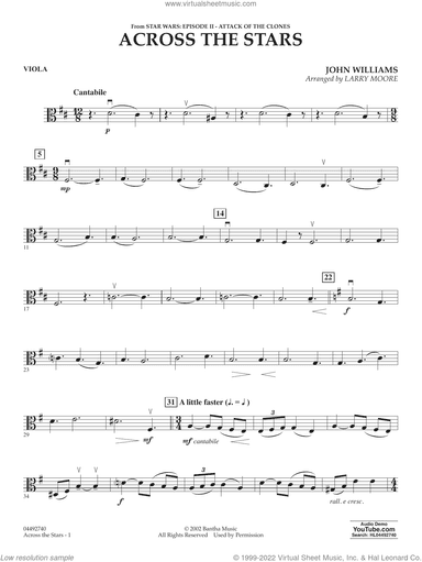 Across The Stars (from Star Wars: Attack of the Clones) (arr. Moore)