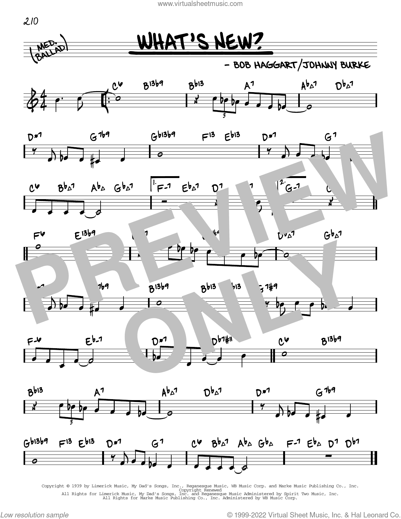 What's New? (arr. David Hazeltine)
