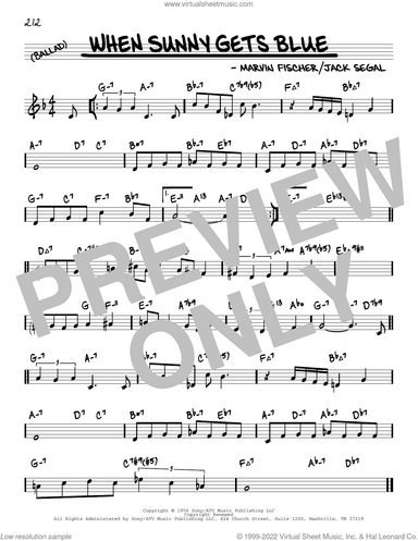 When Sunny Gets Blue (arr. David Hazeltine)