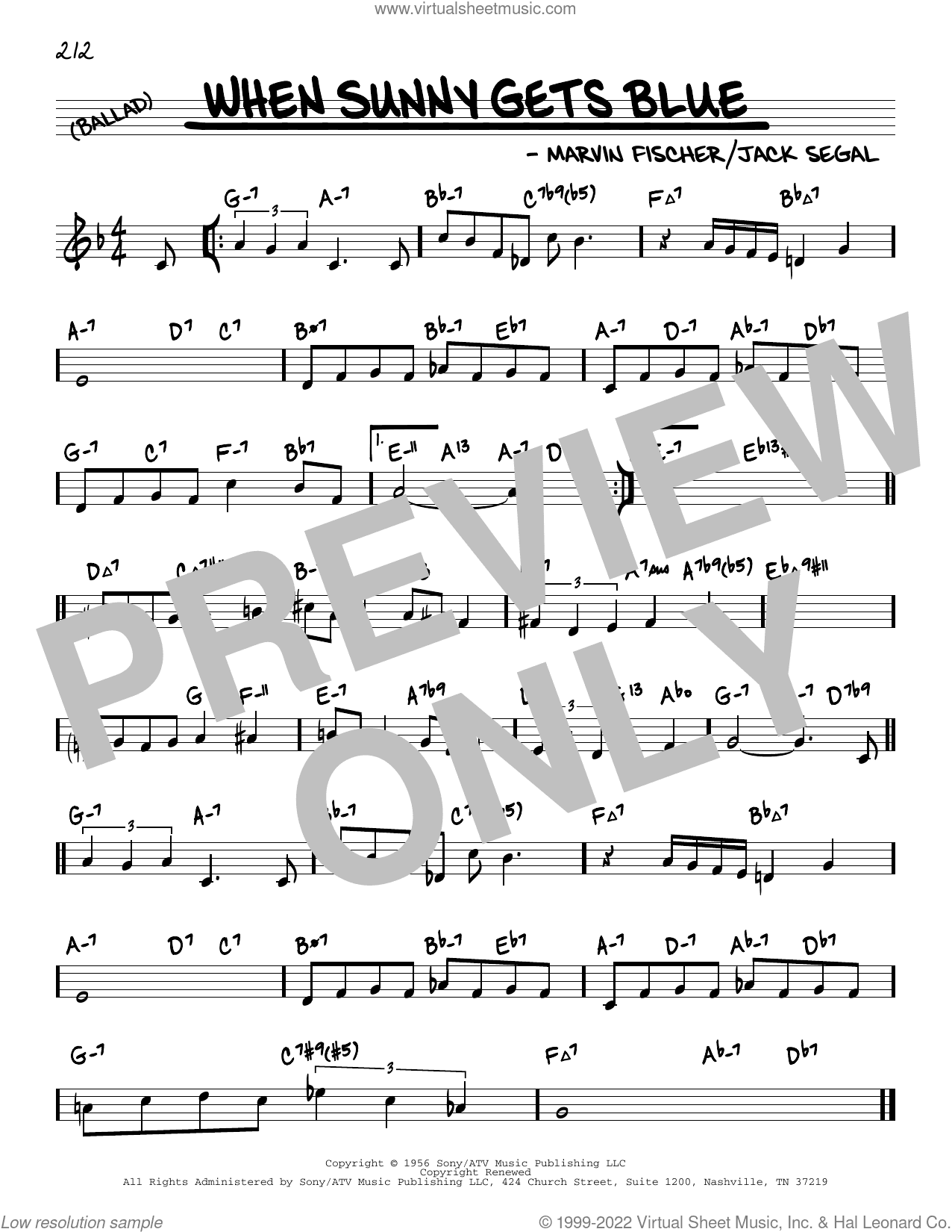 When Sunny Gets Blue (arr. David Hazeltine)