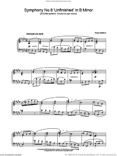 Symphony No.8 'Unfinished' in B Minor - 2nd Movement: Andante con moto