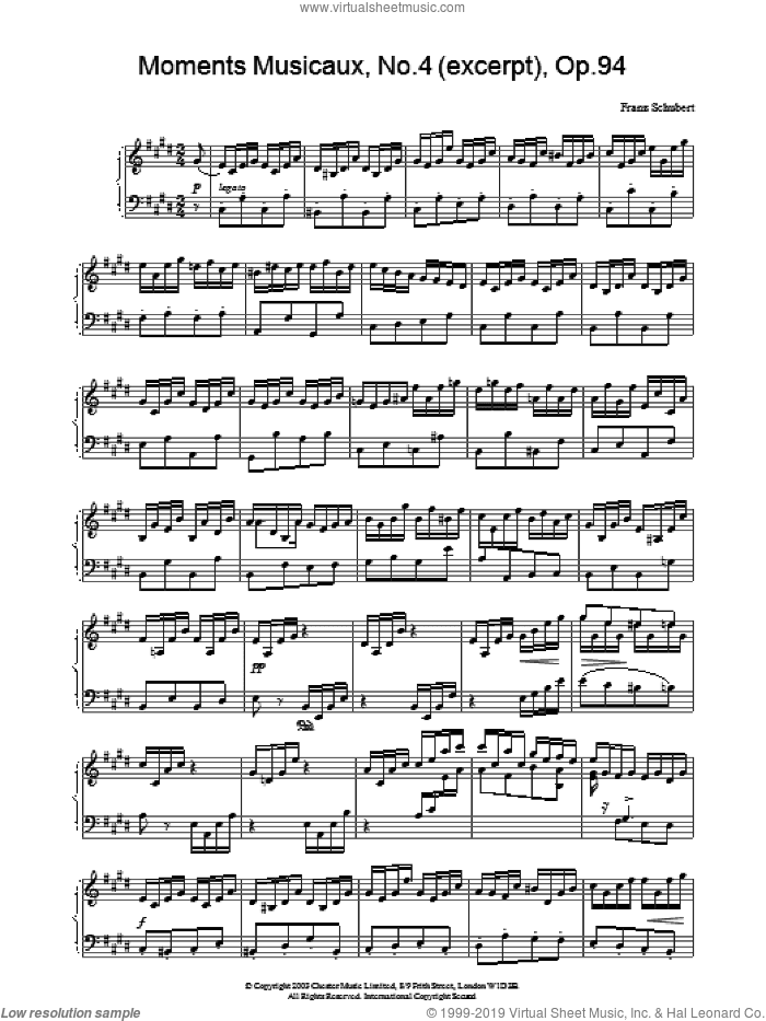 Moments Musicaux, No.4 (excerpt), Op.94