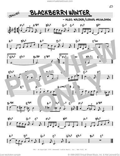 Blackberry Winter (arr. David Hazeltine)