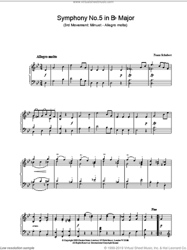 Symphony No.5 in Bb Major - 3rd Movement: Minuet - Allegro molto