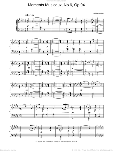 Moments Musicaux, No.6, Op.94
