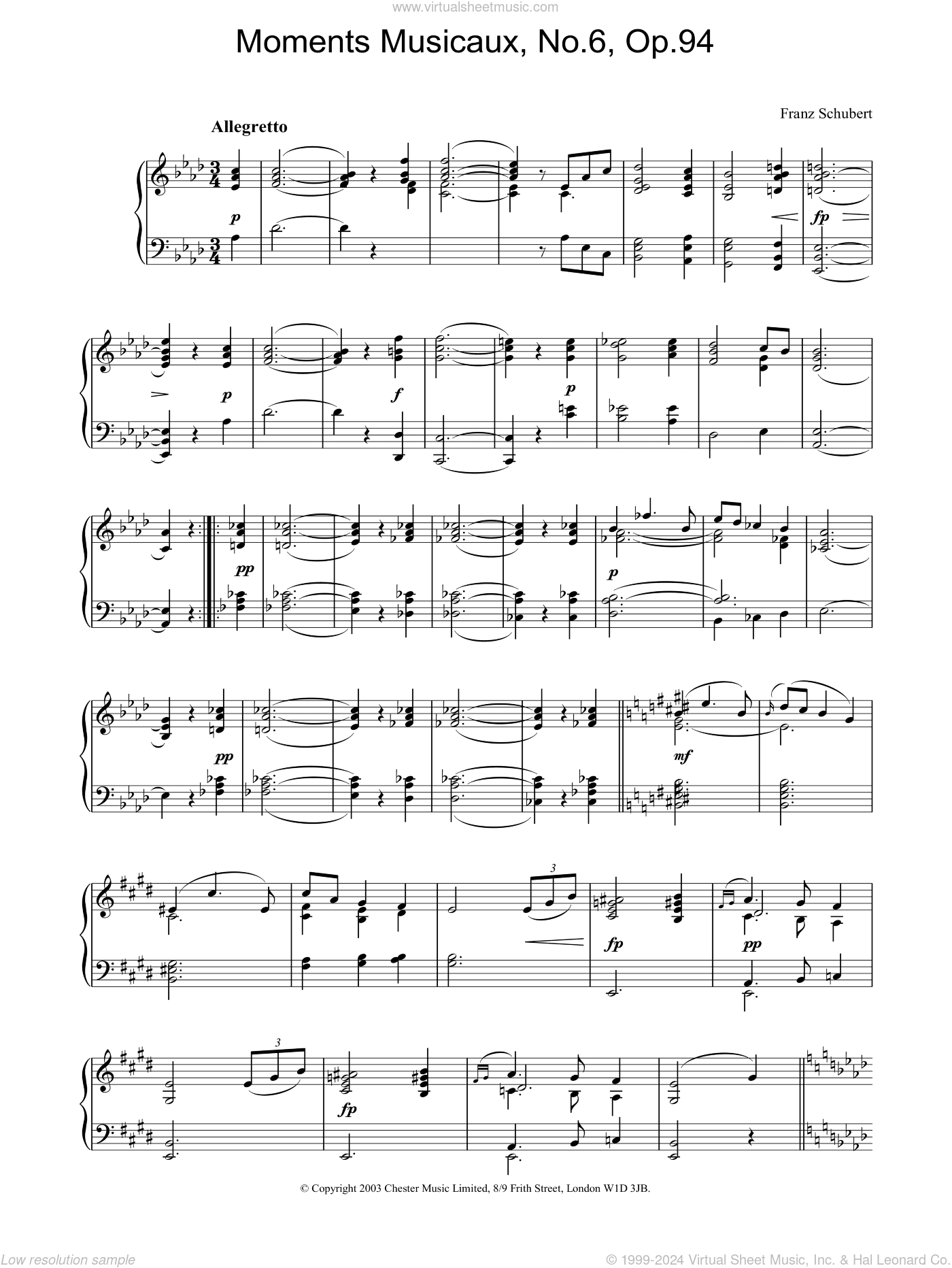 Moments Musicaux, No.6, Op.94