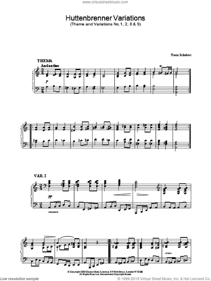 Huttenbrenner Variations