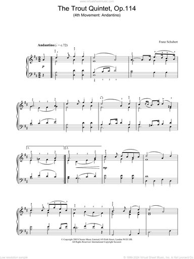The Trout Quintet - 4th Movement: Andantino