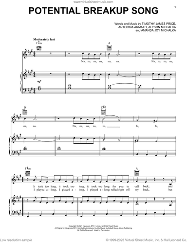 Potential Breakup Song