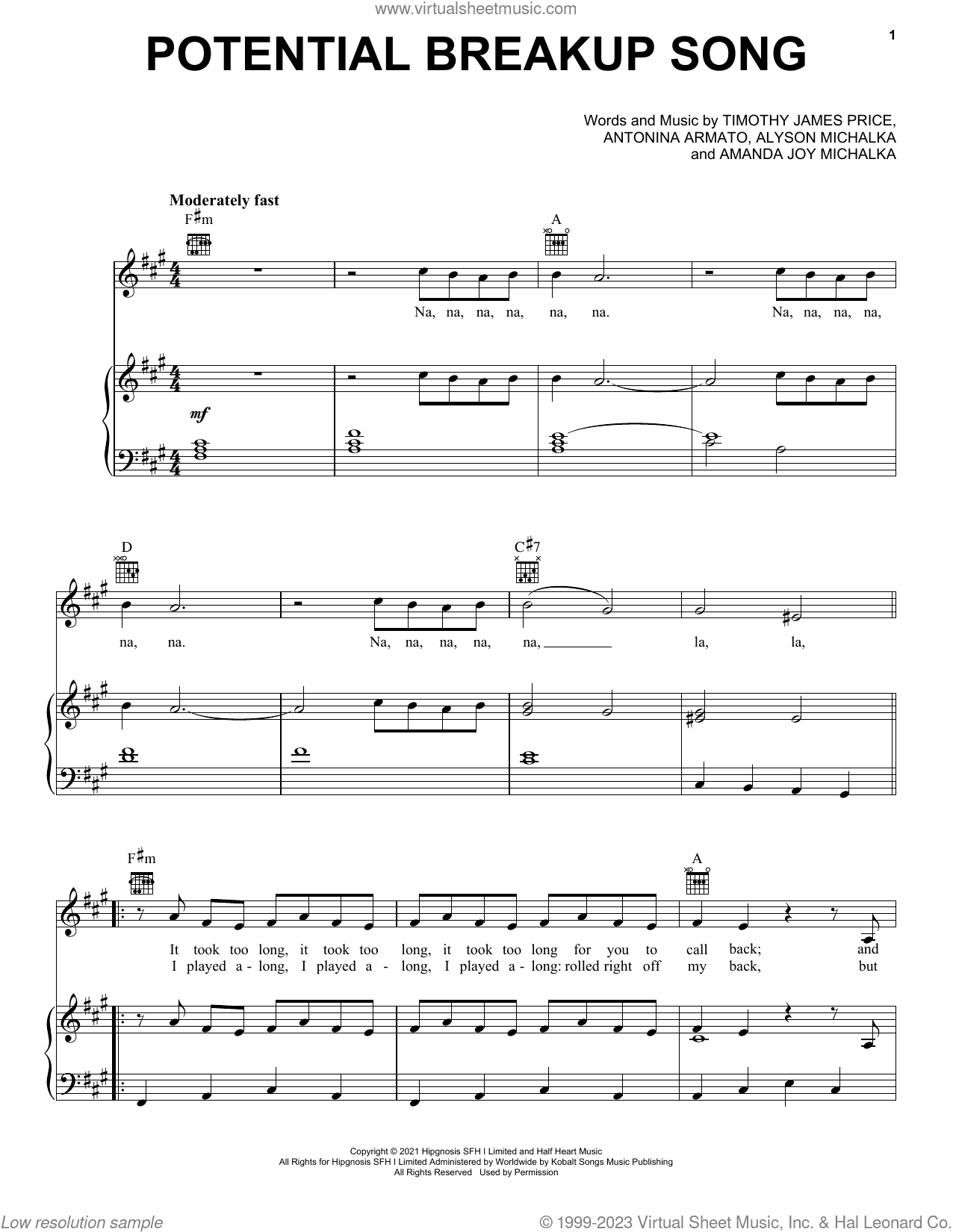 Potential Breakup Song
