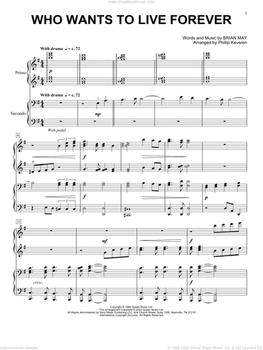 Who Wants To Live Forever (arr. Phillip Keveren)
