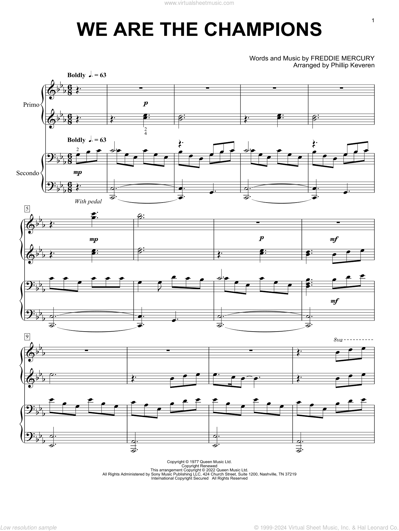 We Are The Champions (arr. Phillip Keveren)