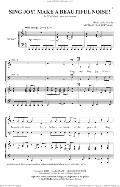 Sing Joy! Make A Beautiful Noise!